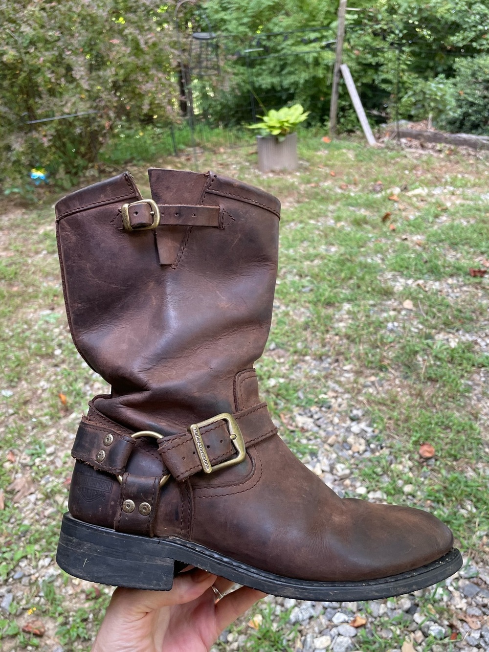 Harley-Davidson Brown Leather Engineer Harness Boots Size 9.5 Woman’s